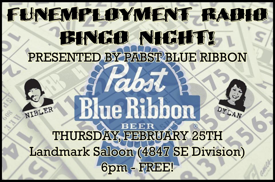 Bingo, old ladies, Funemployment Radio, Landmark Saloon, Portland, Oregon, Pabst, PBR, Pabst Blue Ribbon NW